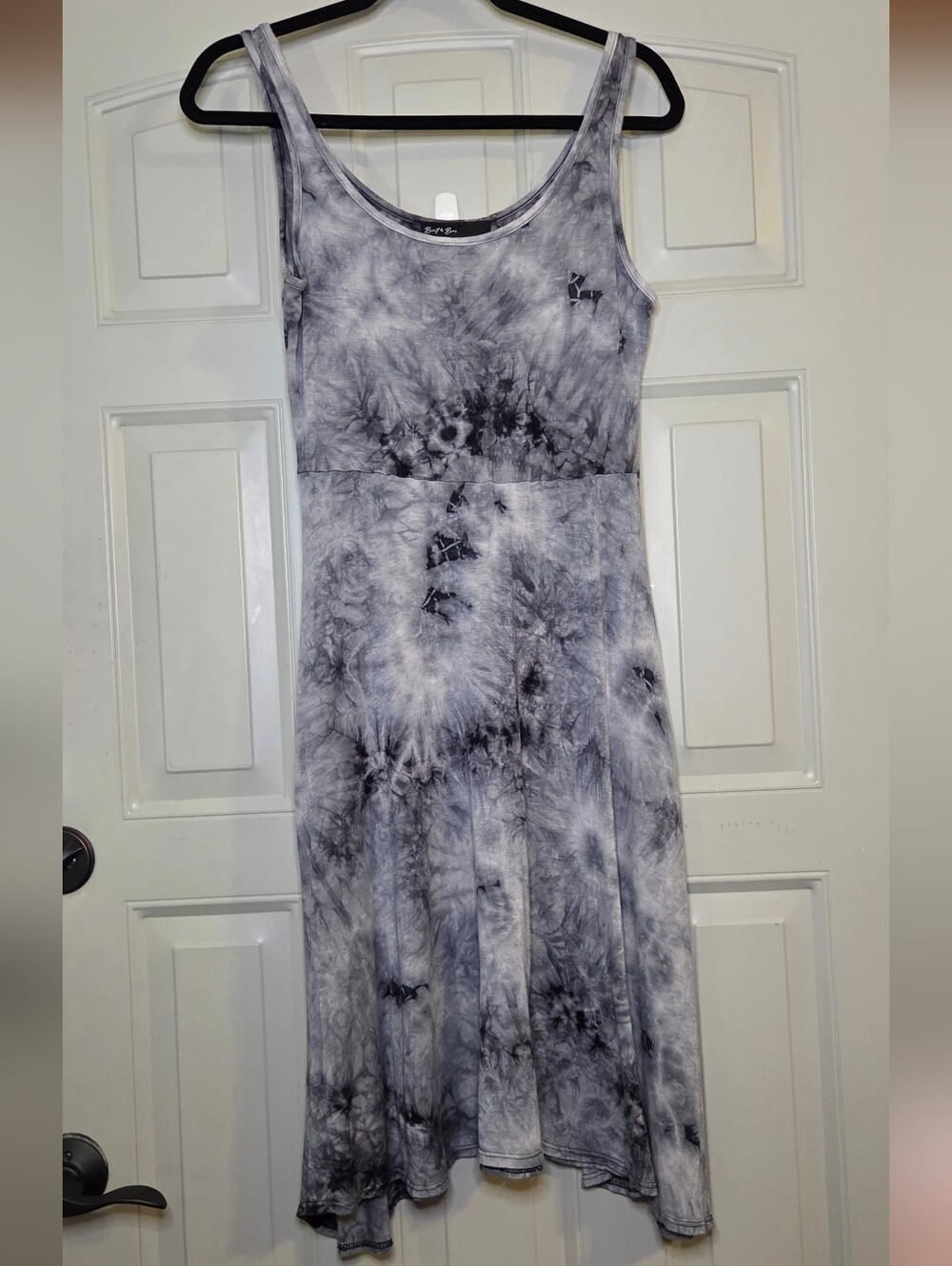 Brit & Bri Black Tie-Dye Soft And Comfortable Dress
